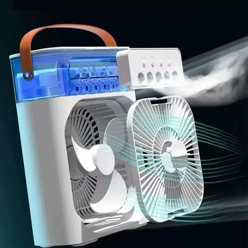 Cooling Fan with Ice | Portable USB Air Cooler & Humidifier