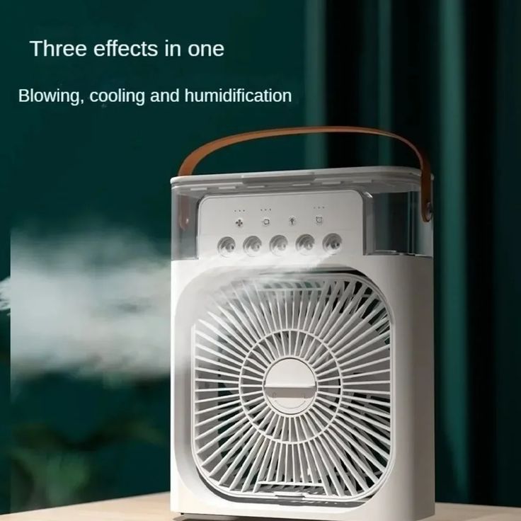 Cooling Fan with Ice | Portable USB Air Cooler & Humidifier